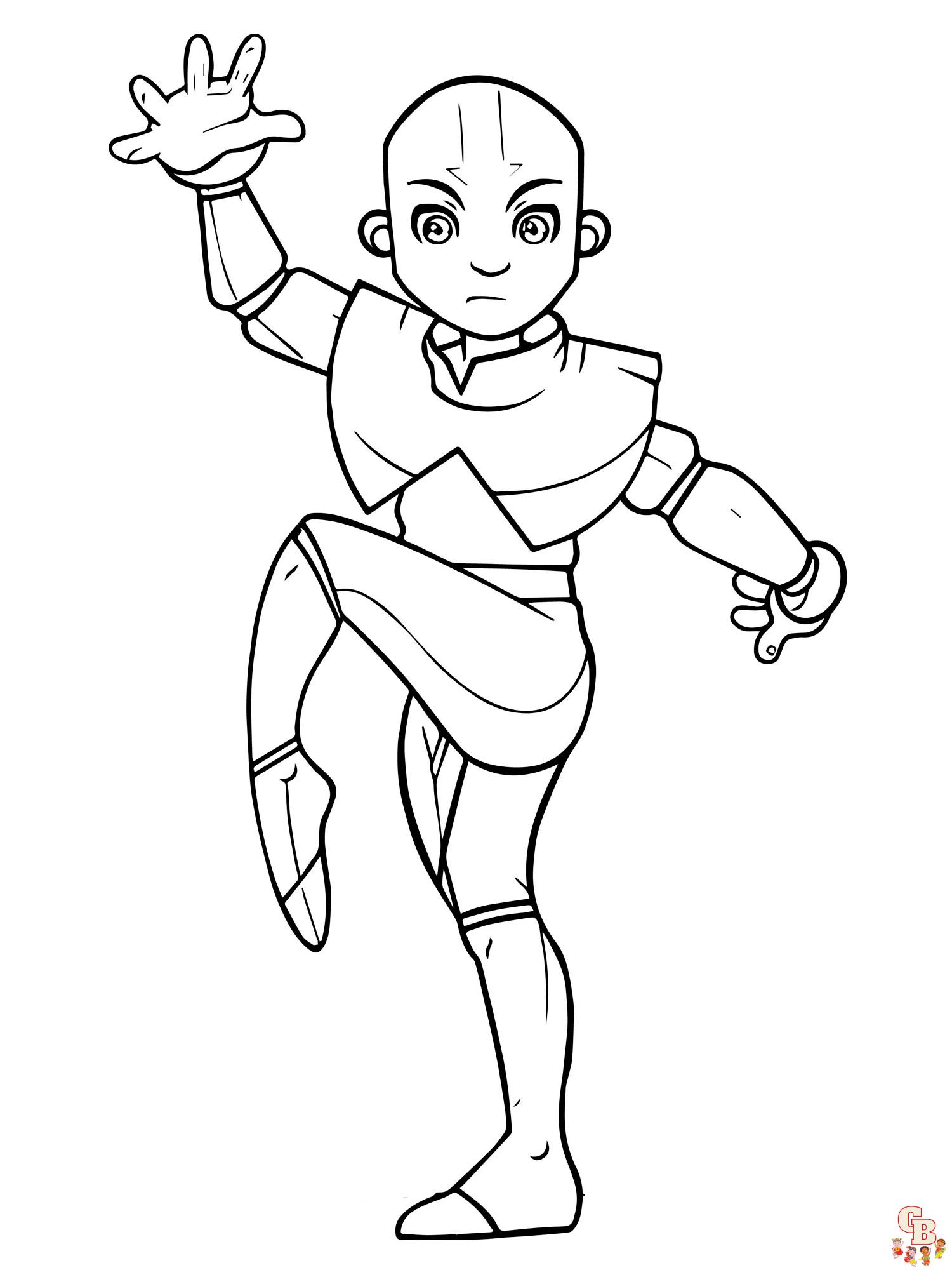 Avatar the last airbender coloring pages