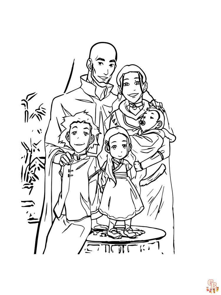 Avatar the last airbender coloring pages