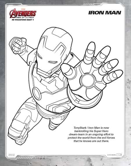 Free avengers age of ultron printable coloring pages
