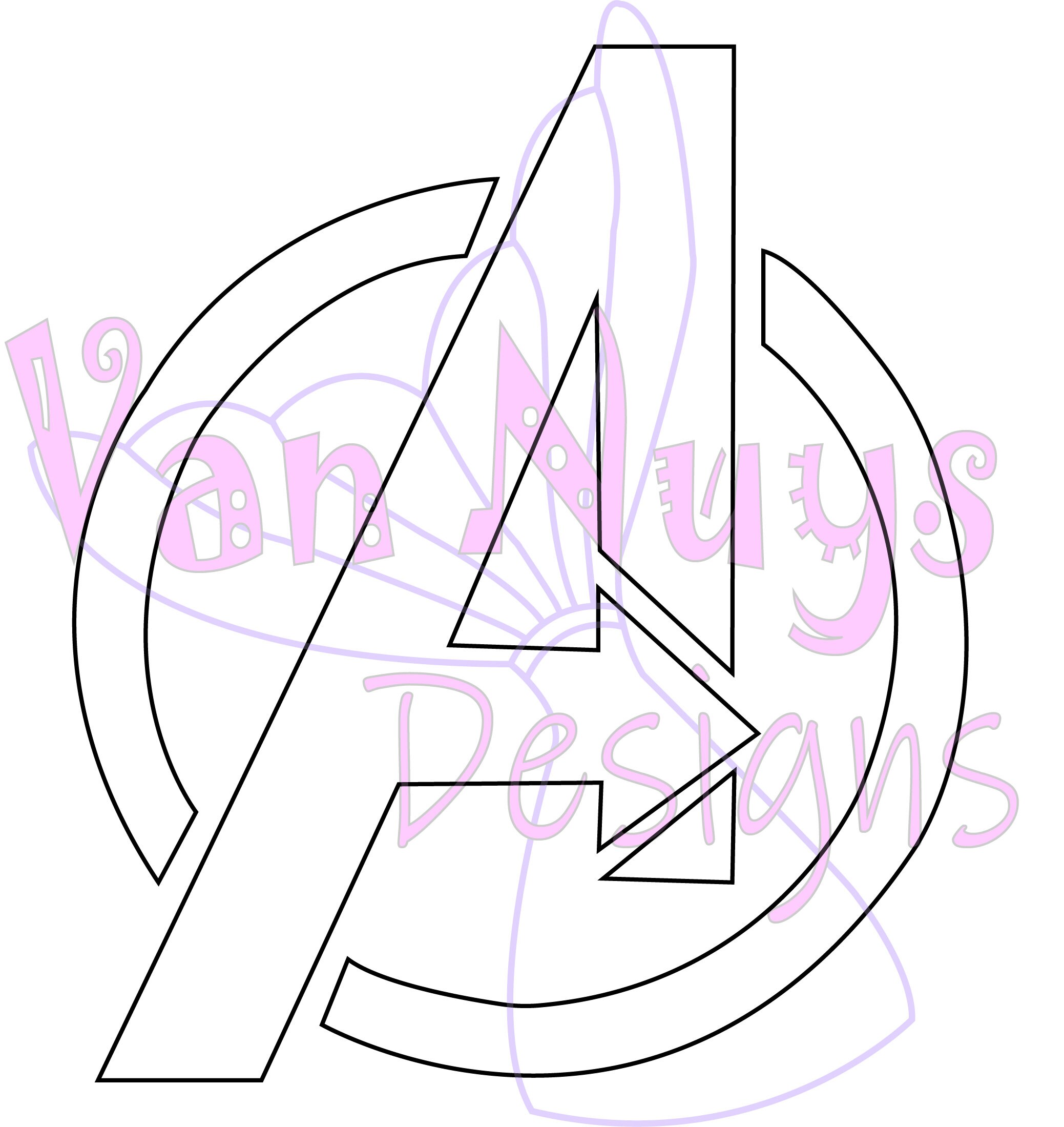 Avengers logo set