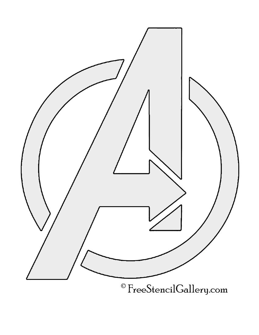 Avengers logo stencil free stencil gallery avengers logo superhero logo templates avengers birthday