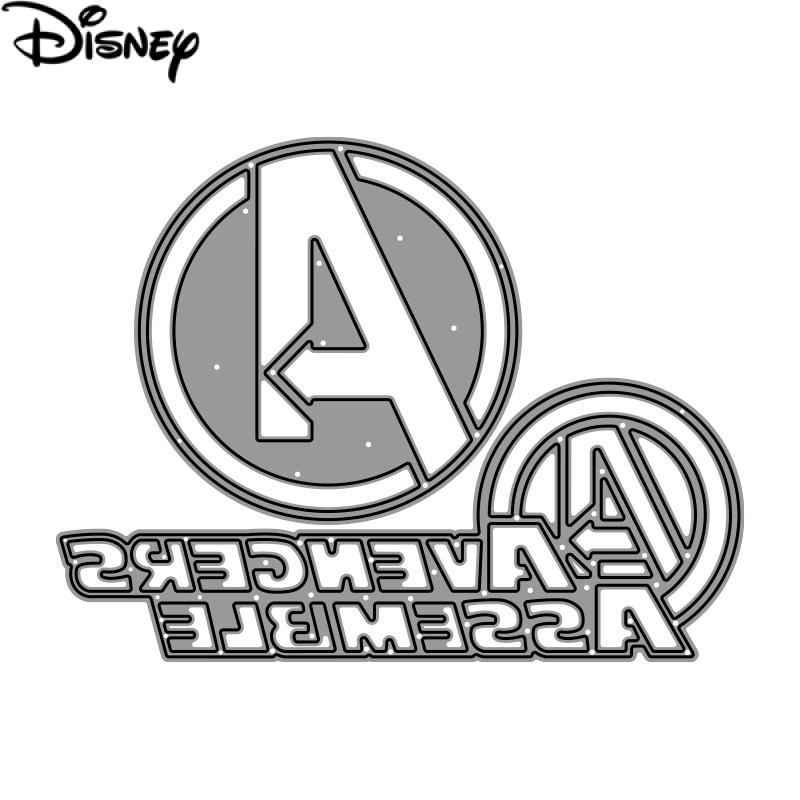 Avengers assemble words metal cutting dies disney marvel diy scrapbooking photo album decorative embossing paper card crafts die
