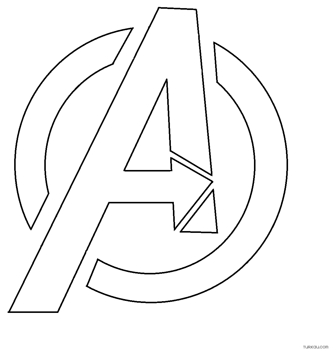 Avenger symbol coloring page