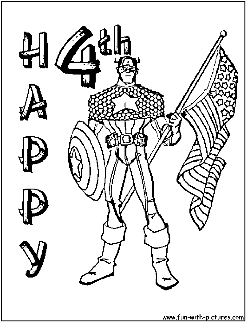 Captain america julyth coloring page
