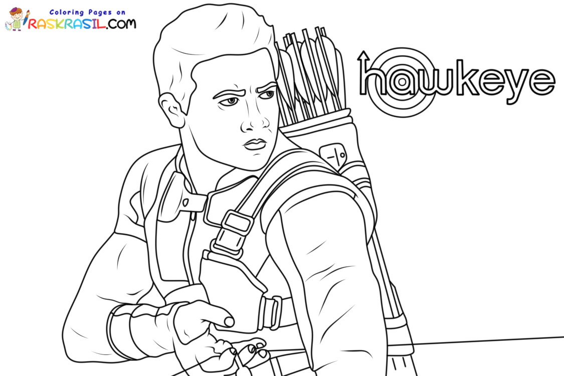 Hawkeye coloring pages