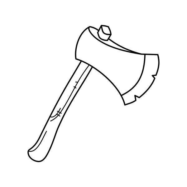 Axe cartoon illustration outline vector images stock photos d objects vectors