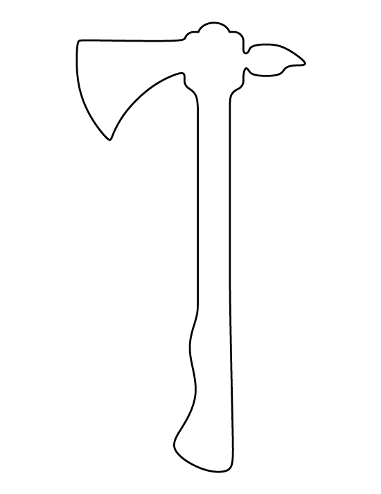 Printable tomahawk template knife making knife patterns knife template