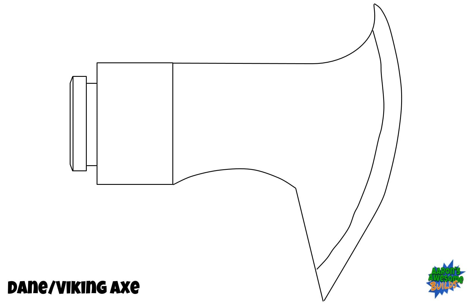 Dane viking axe head template