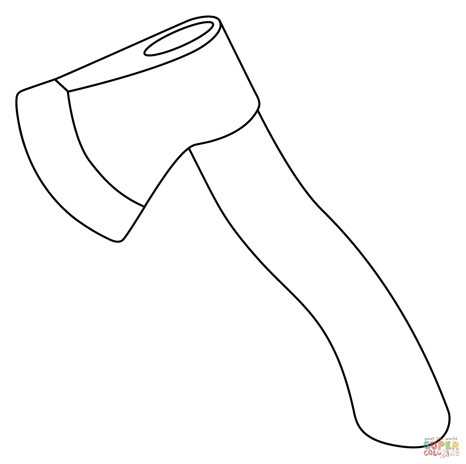 Axe emoji coloring page free printable coloring pages