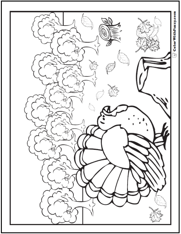 Turkey coloring pages digital interactive thanksgiving printables