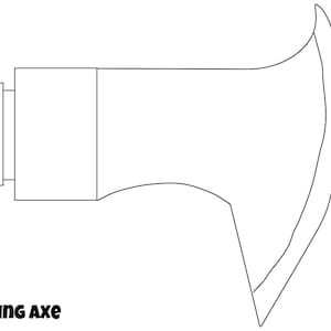 Dane viking axe head template