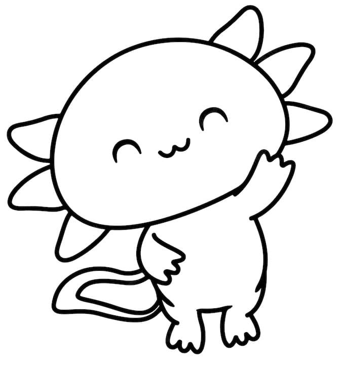 Axolotl coloring pages