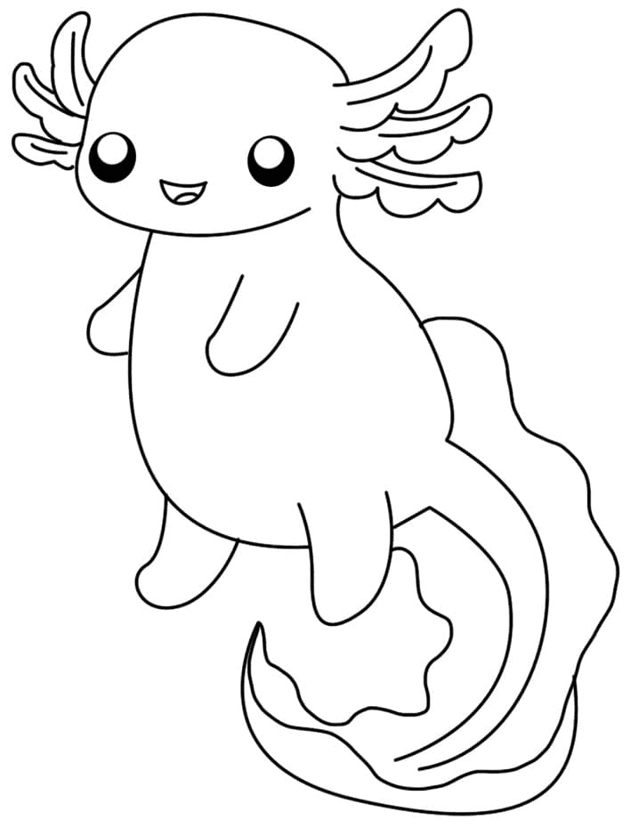 Axolotl coloring pages printable for free download