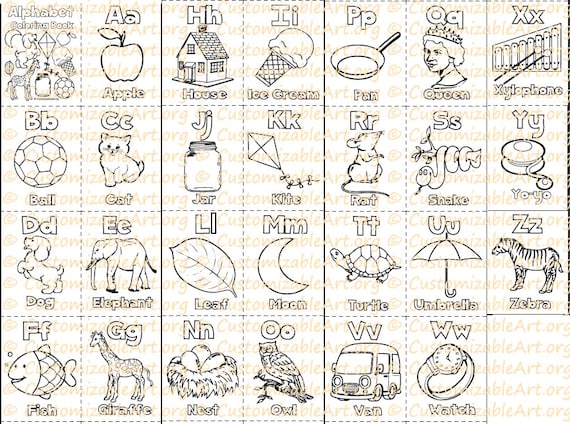 Alphabet coloring book printable alphabet coloring pages sheets digital fun learning letters fo the alphabet alphabets coloring book a