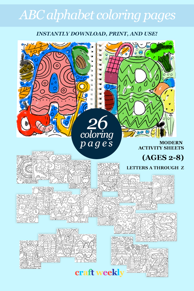 Abc alphabet coloring pages a