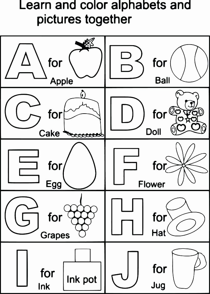 Coloring pages alphabet coloring sheets a z