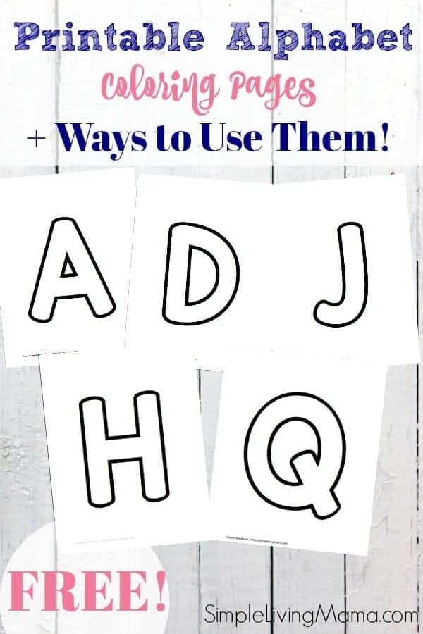 Free alphabet printable coloring pages