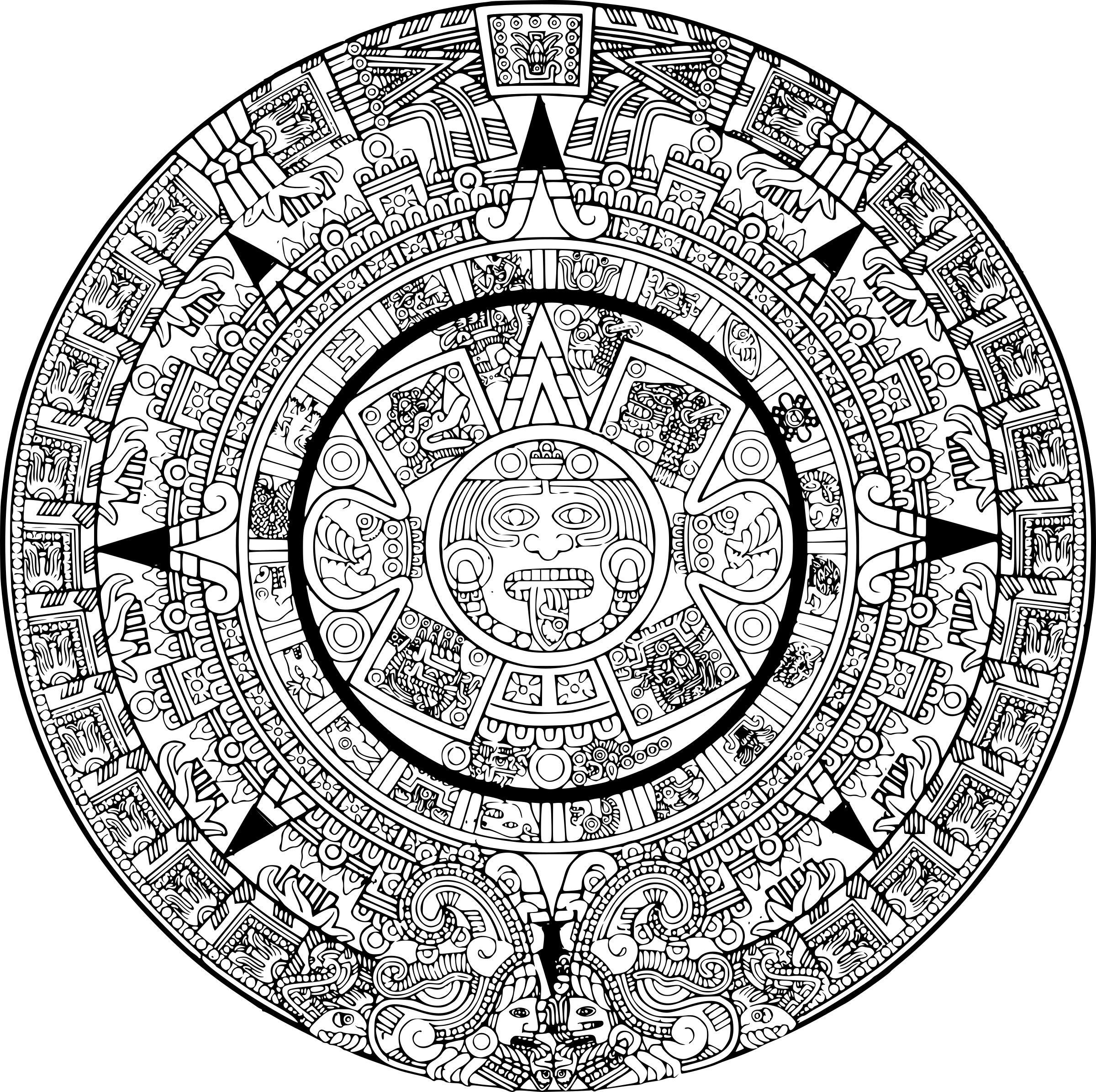 Aztec coloring pages