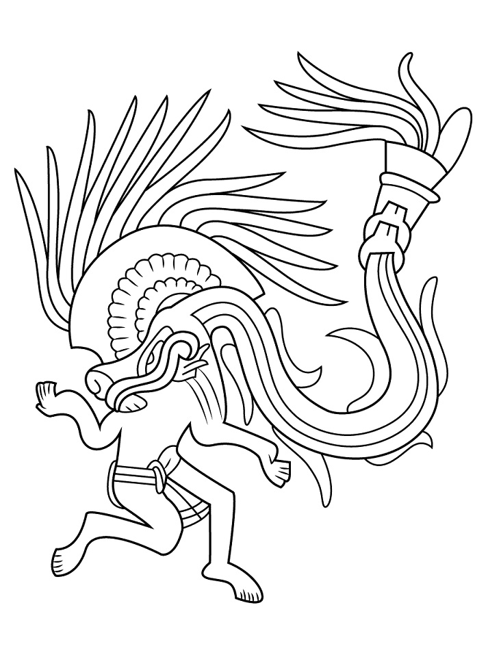 Aztec coloring pages