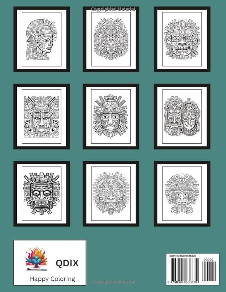 Aztec coloring book by press qdix