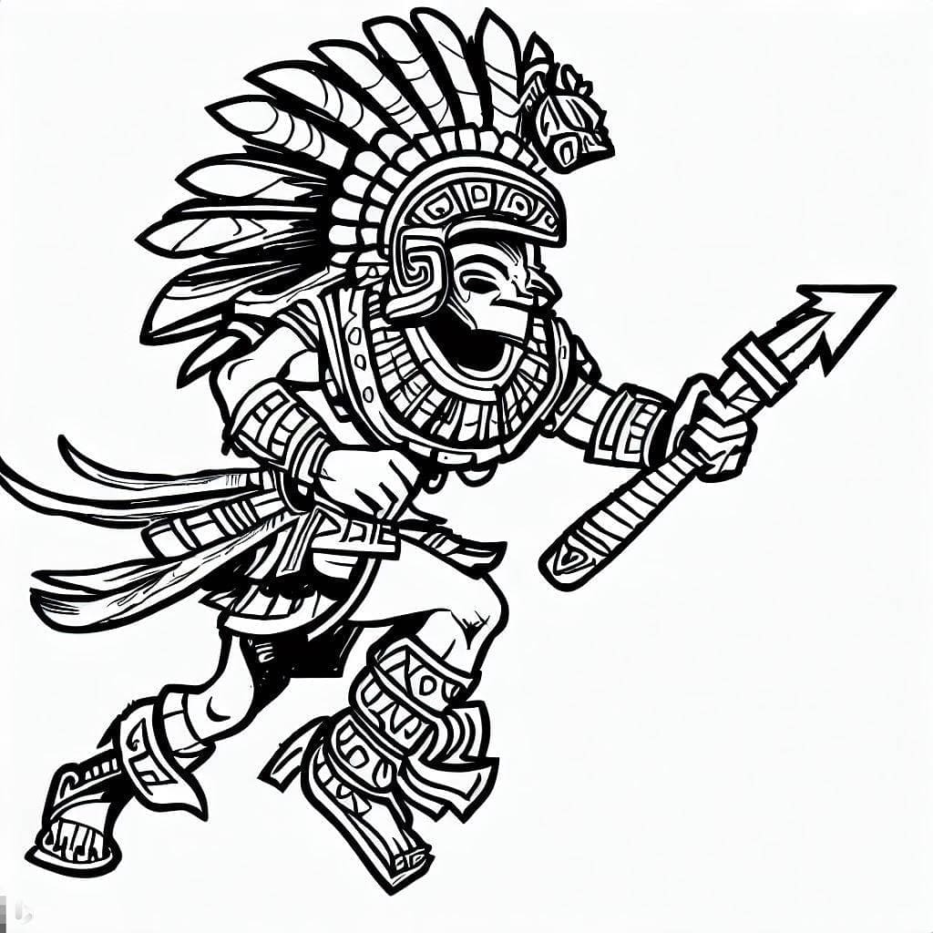 Aztec coloring pages