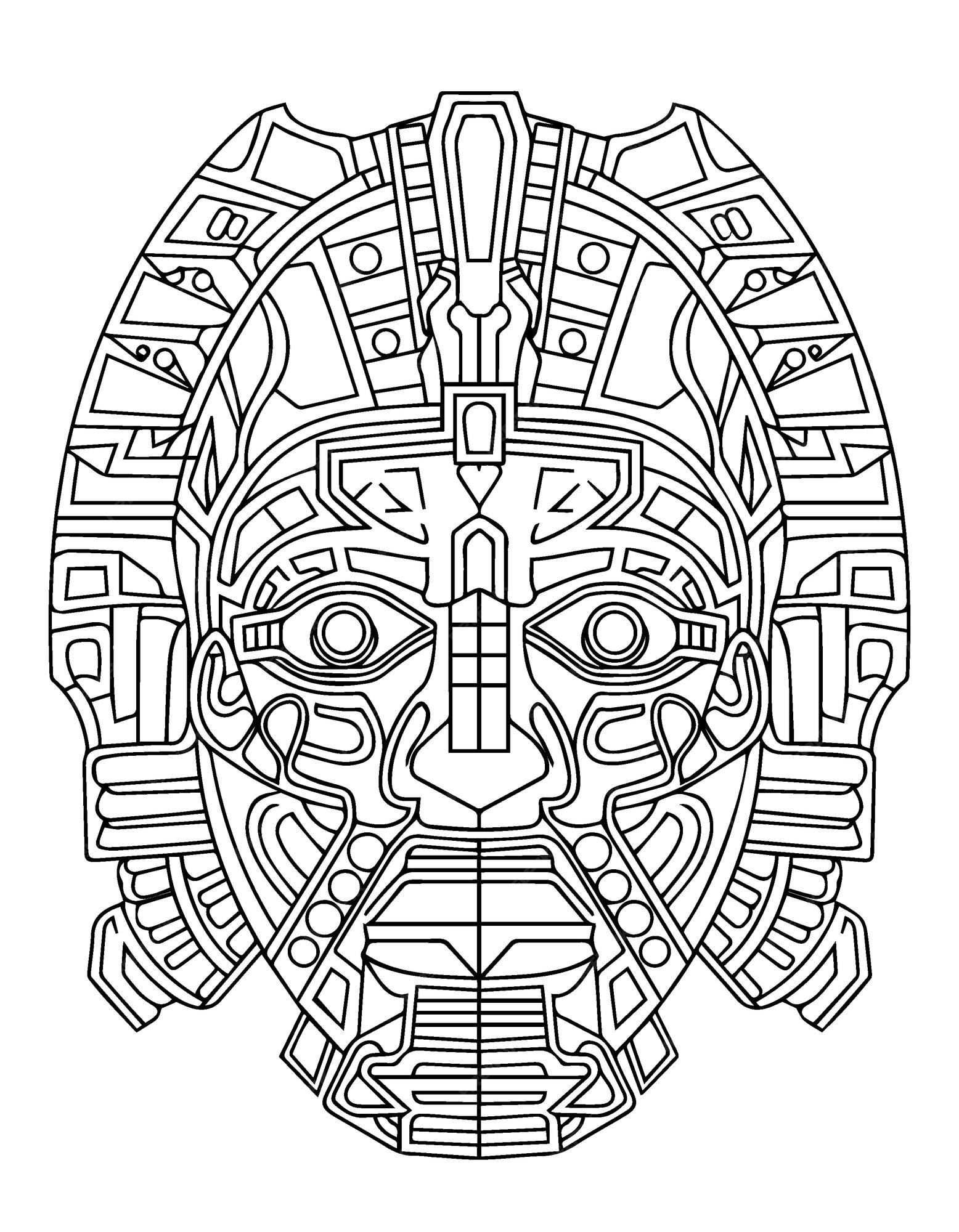 Premium vector ancient wonders to color aztec amp mayan civilization coloring pages