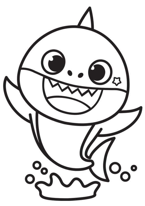 Coloring pages baby shark coloring pages