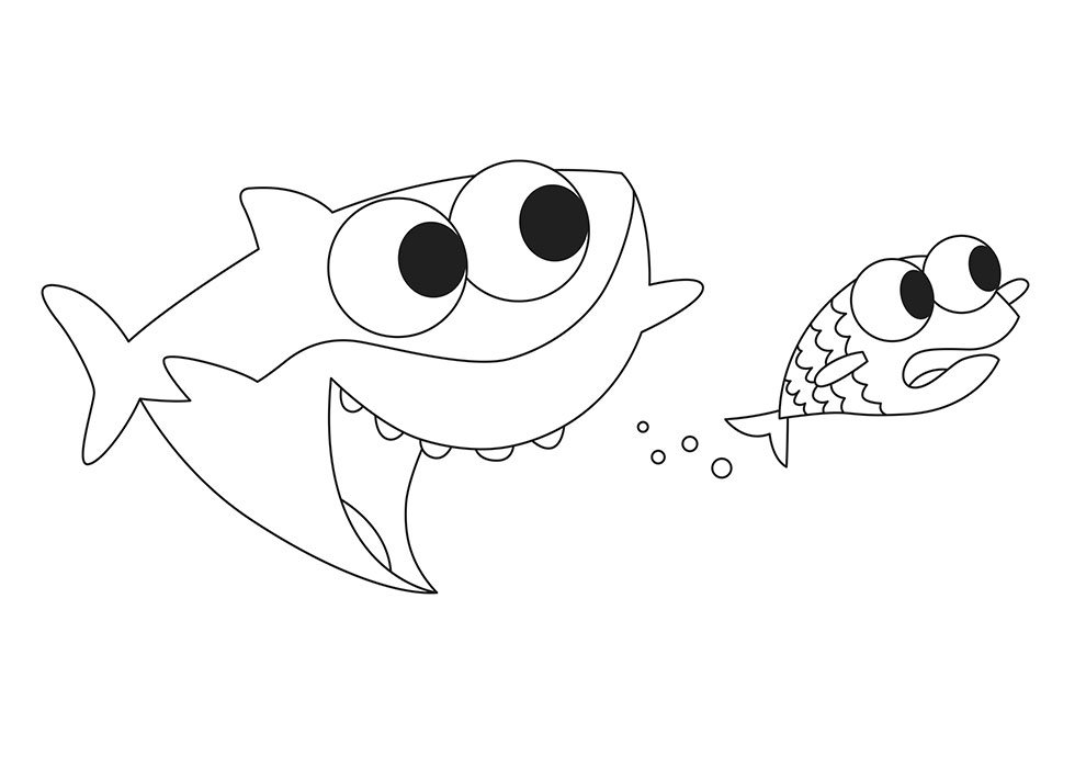 Baby shark coloring pages free personalizable coloring pages
