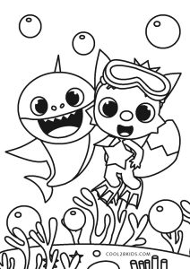 Free printable baby shark coloring pages for kids