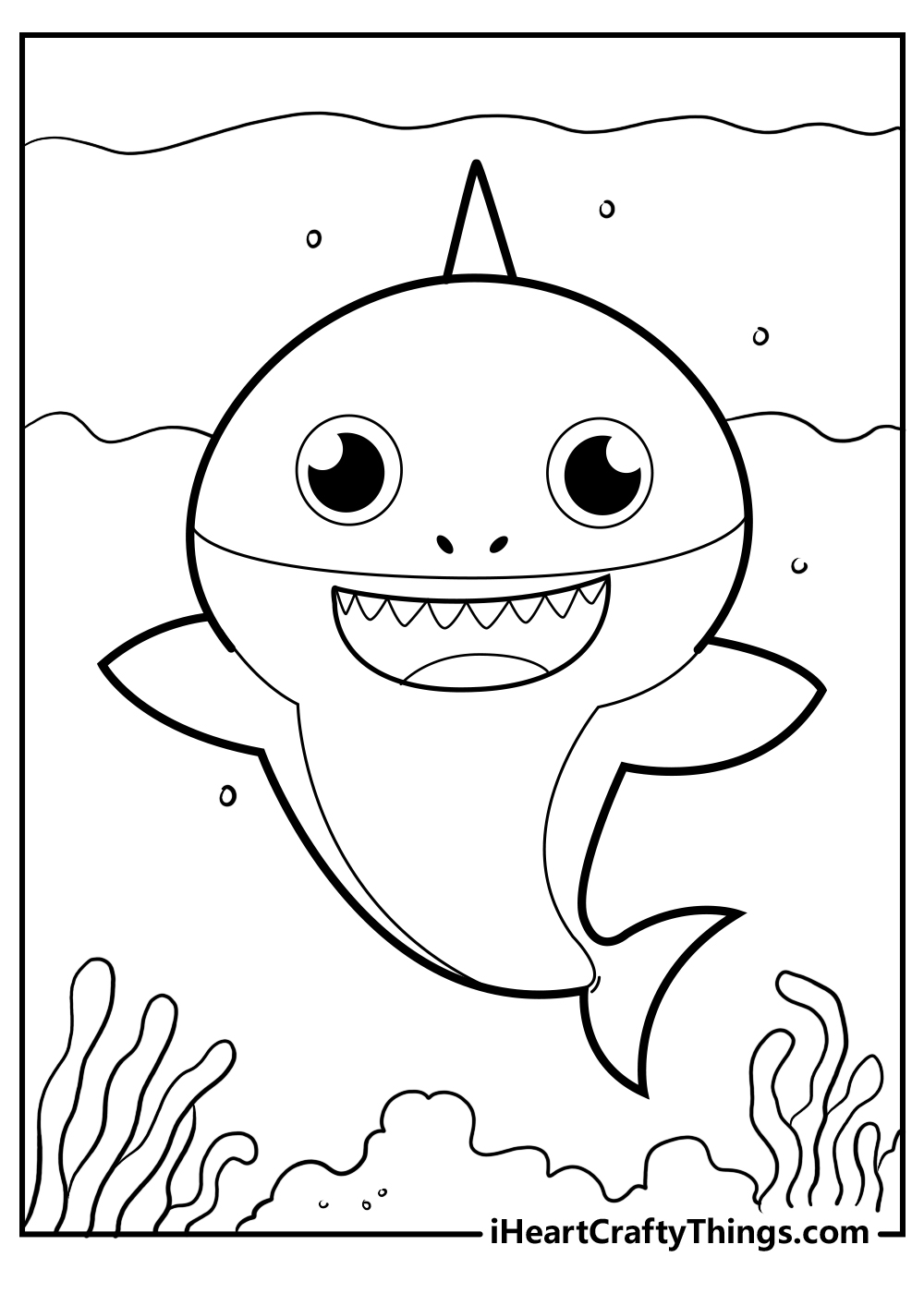 Printable baby shark coloring pages updated