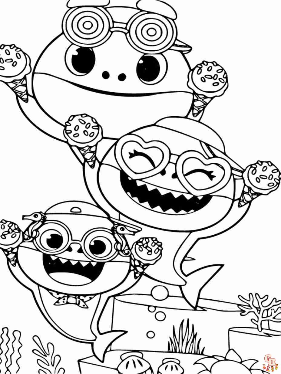Baby shark coloring pages