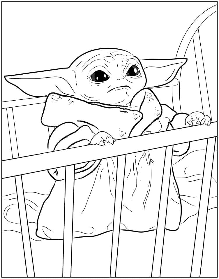 Baby yoda coloring pages