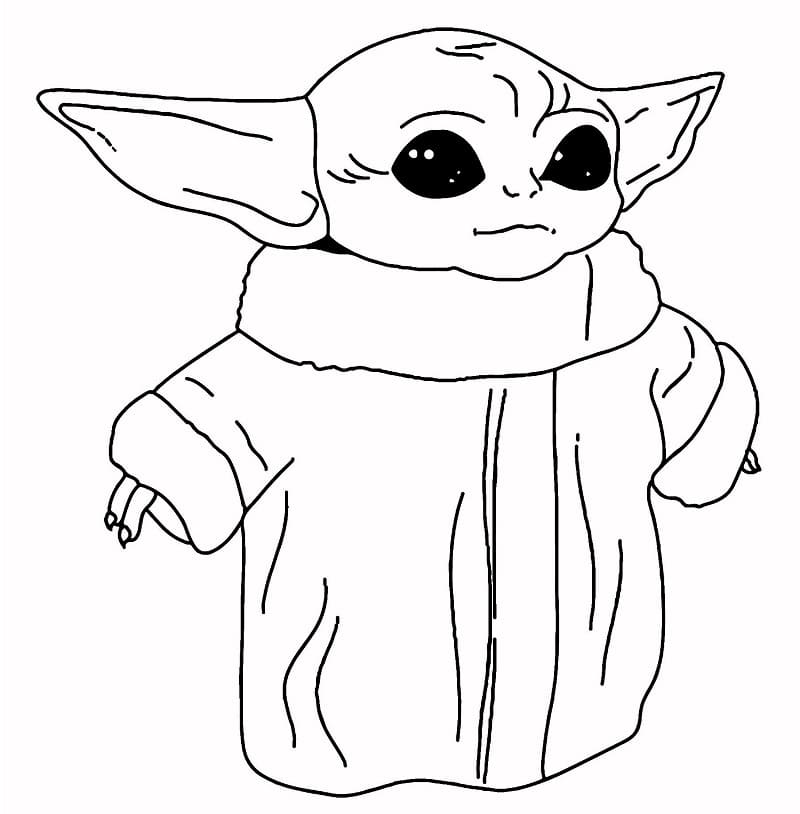 Grogu coloring pages