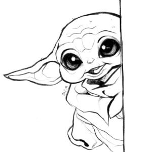 Baby yoda coloring pages printable for free download