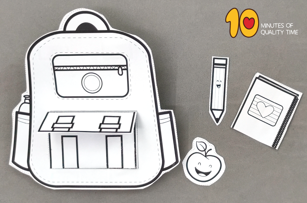 Back to school backpack craft â minutes of quality time