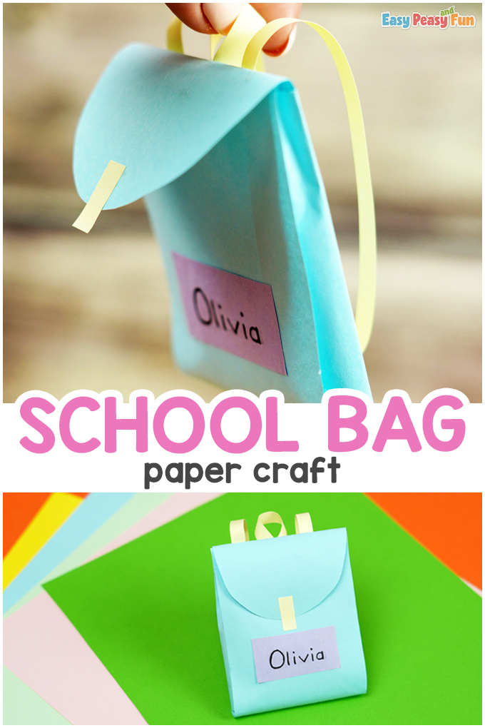 Paper school bag craft