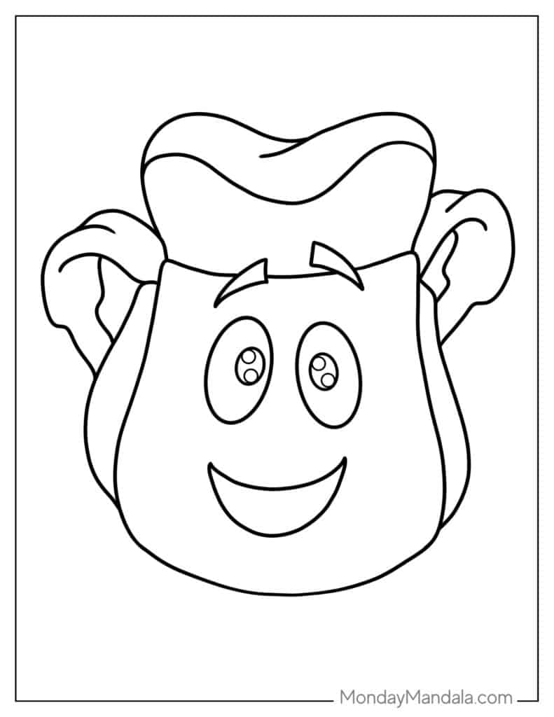 Dora the explorer coloring pages free pdf printables