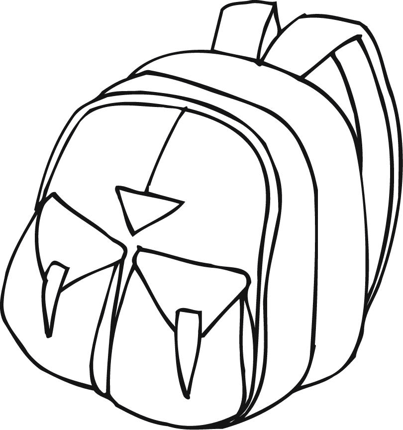 Backpack coloring pages