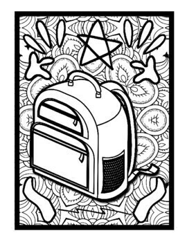 Backpack mindfulness mandala coloring pages bags printable coloring sheets