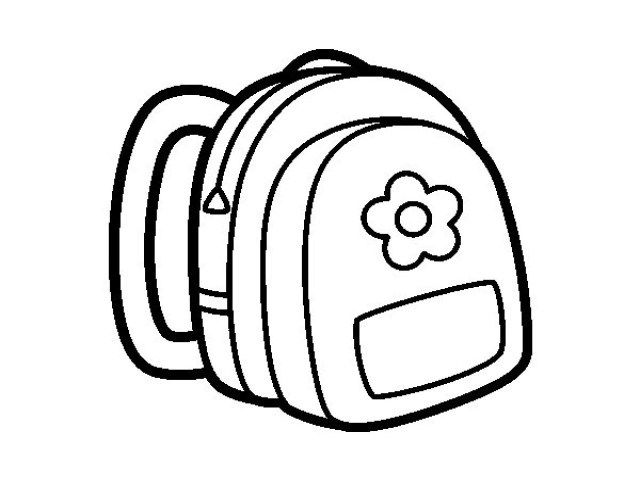 Beautiful photo of backpack coloring page