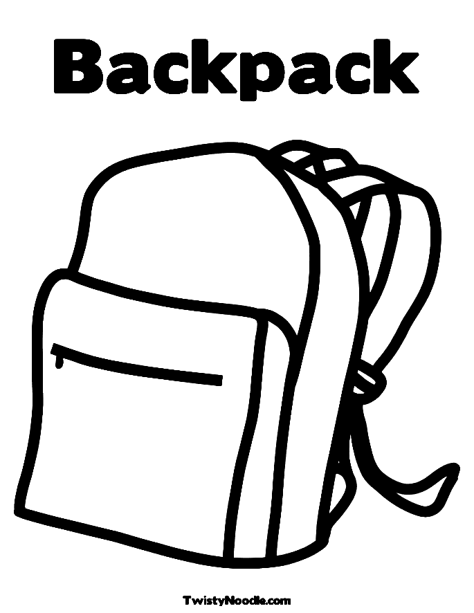 Backpack coloring pages printable for free download