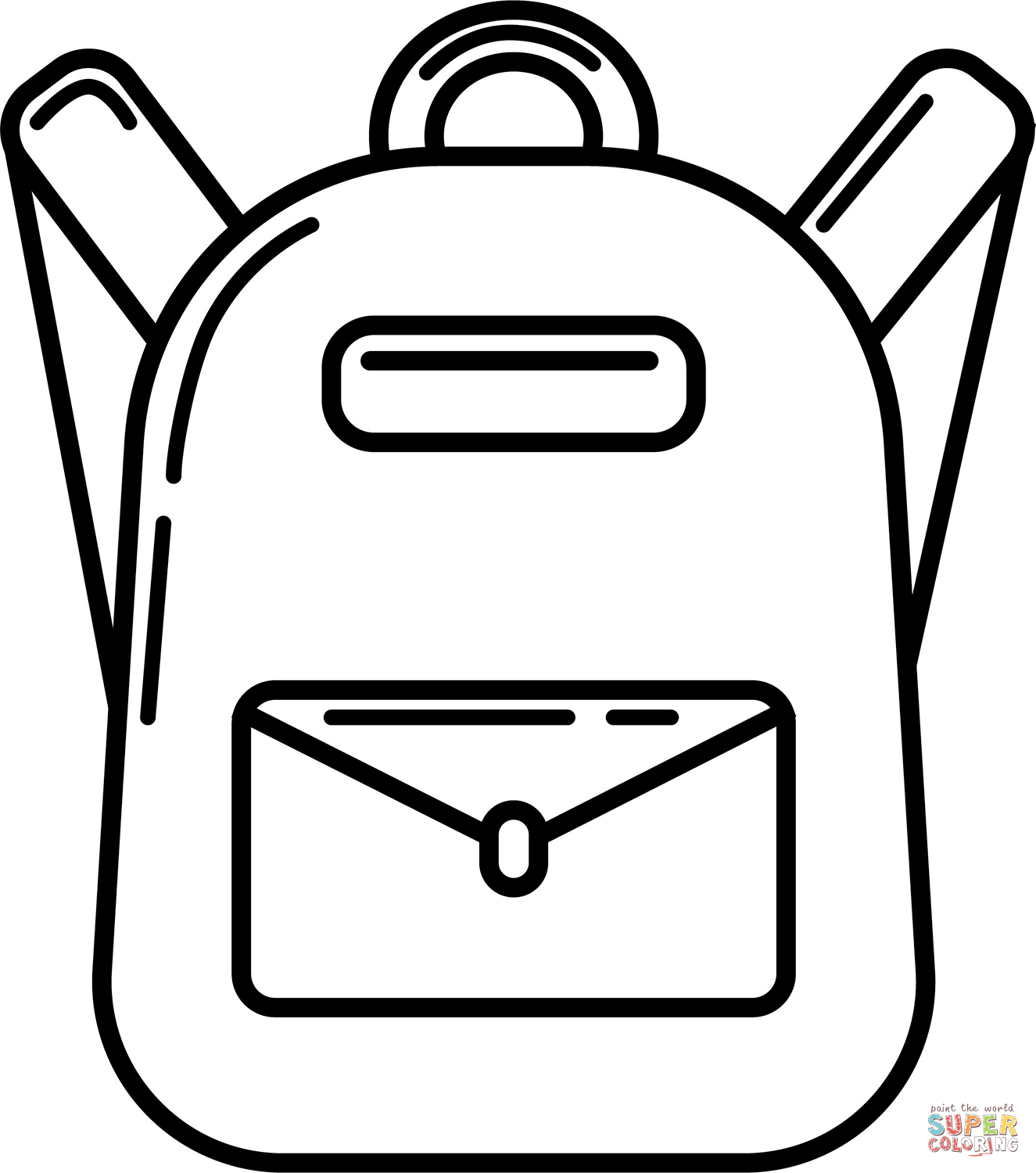 Backpack coloring page free printable coloring pages