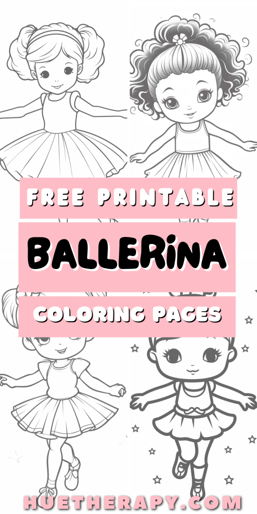 Ballerina coloring pages hue therapy