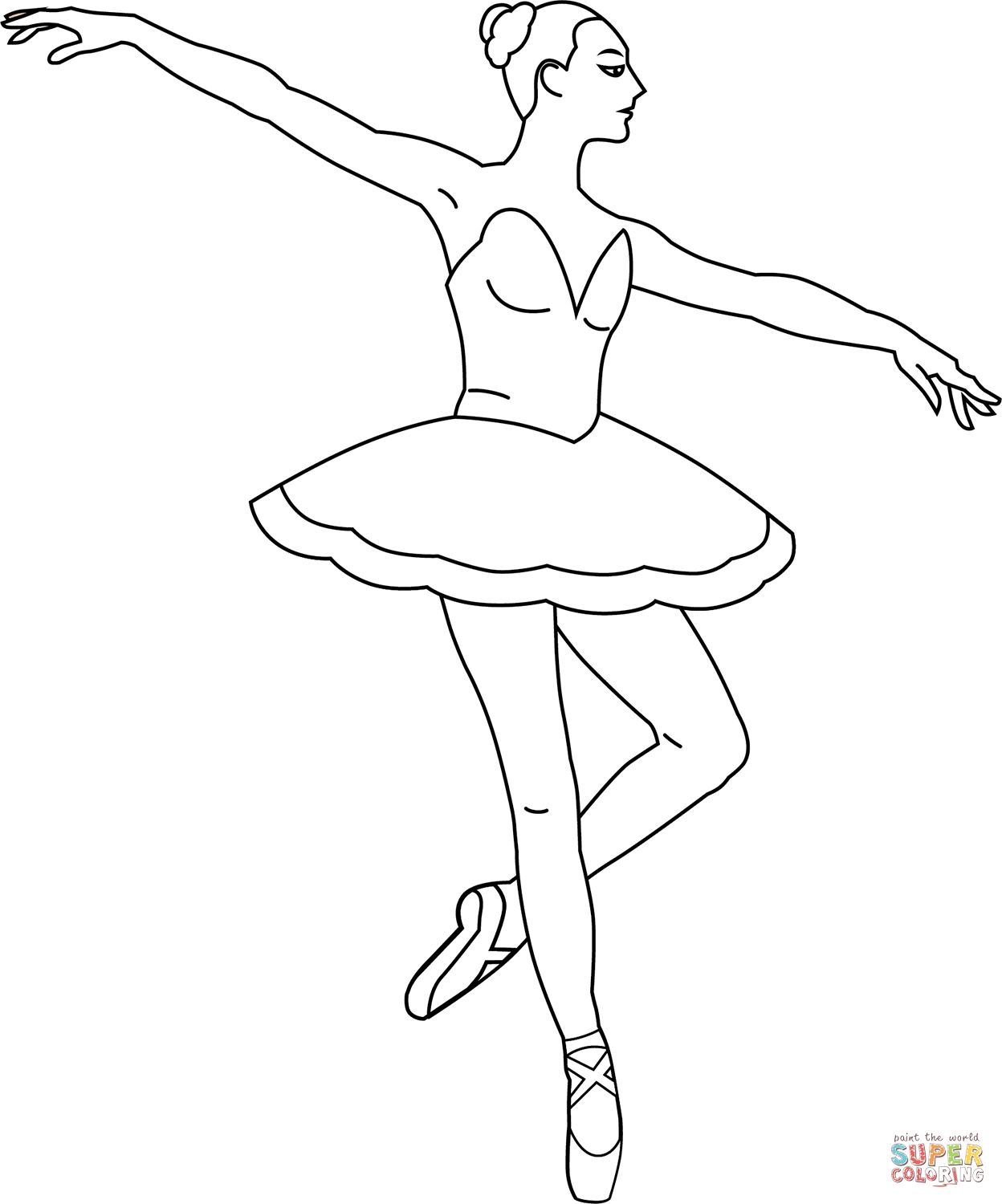 Ballerina coloring page free printable coloring pages