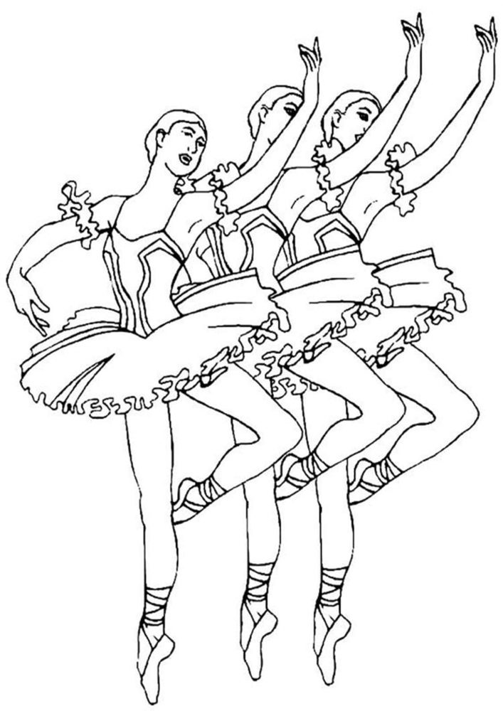 Free easy to print ballerina coloring pages