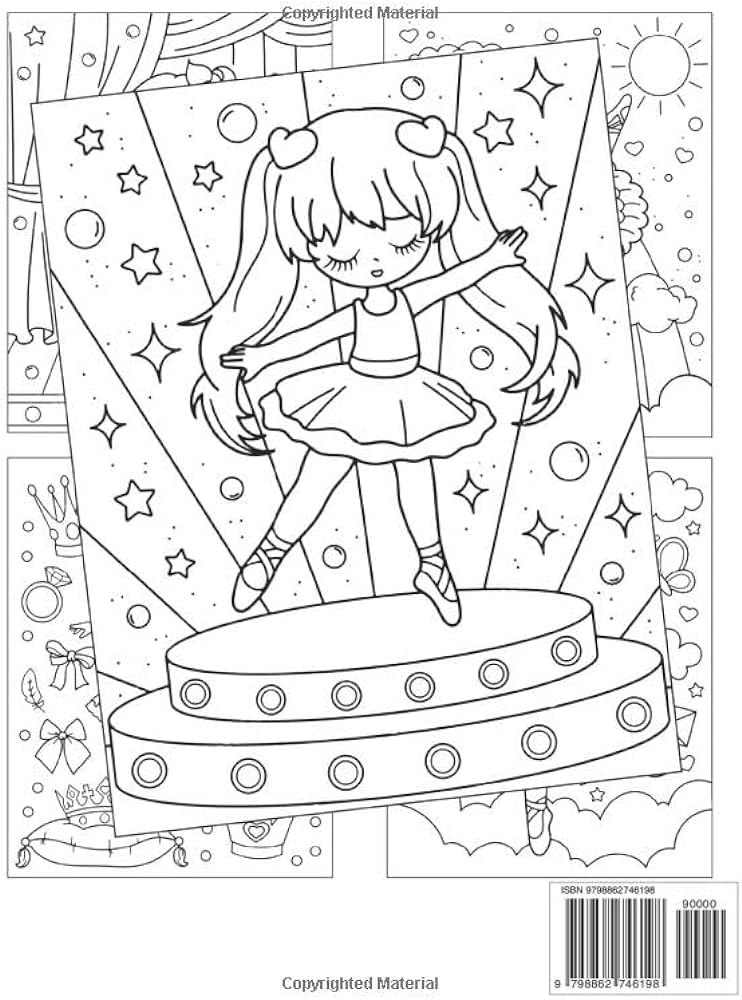 Cute ballerina coloring book lovely ballet dancer coloring pages for kids who love dancing beautiful for drawing illustrations with ballet dances for toddlers lenny vargas books