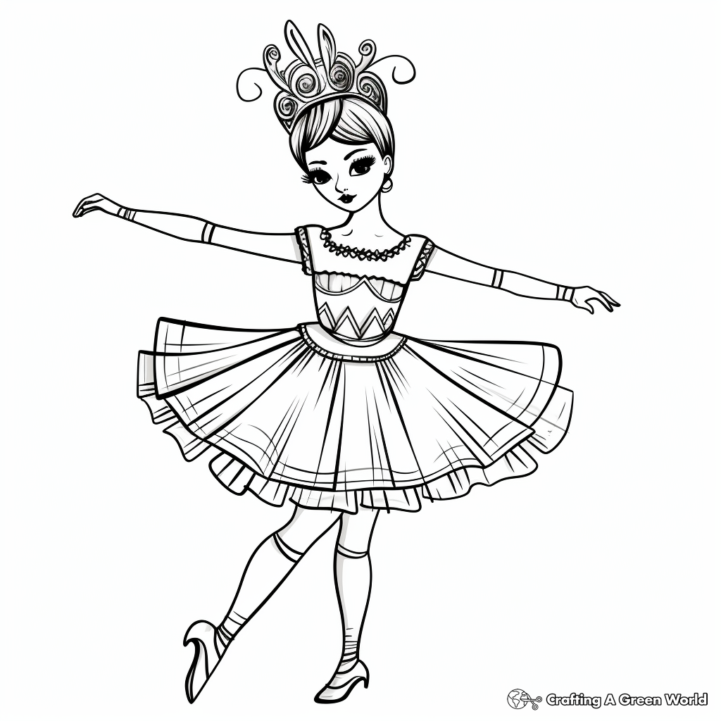Unicorn ballerina coloring pages