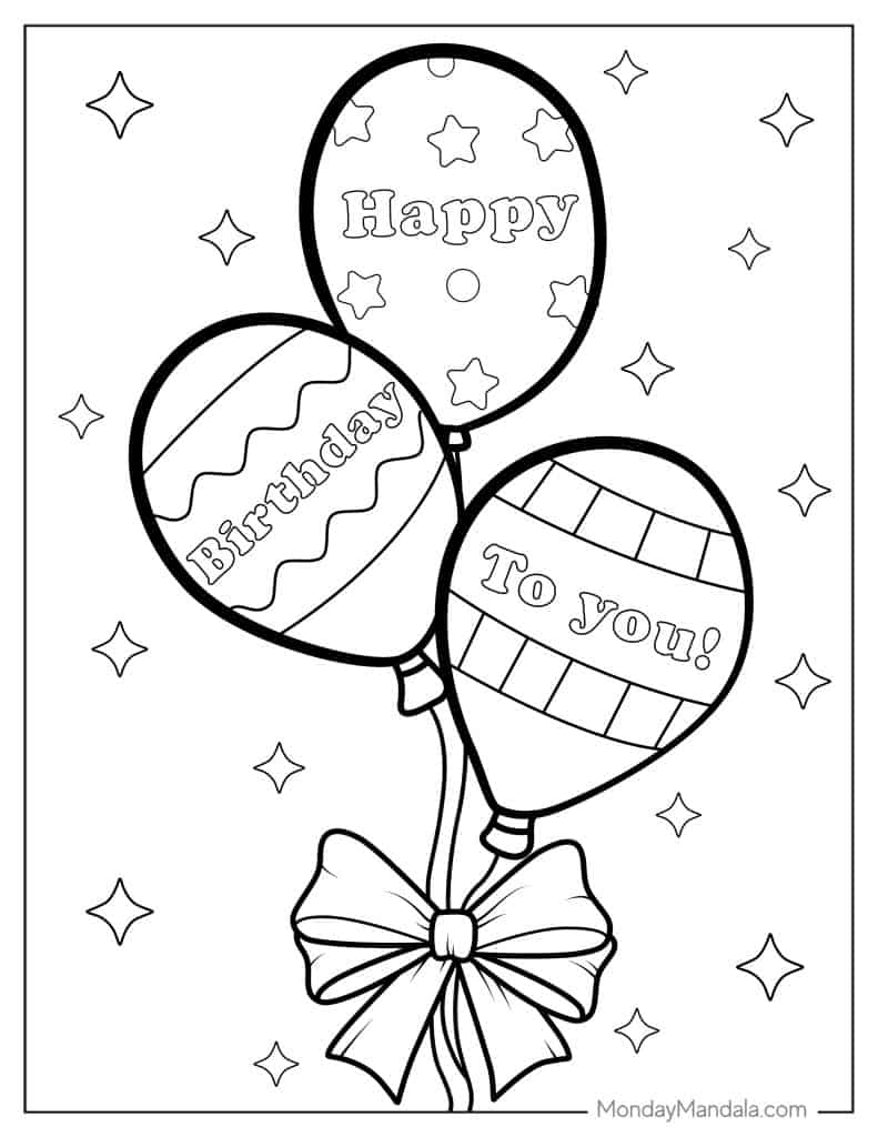 Balloon coloring pages free pdf printables