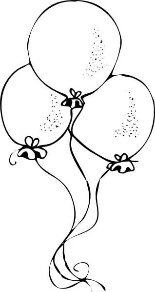 Balloons coloring page for kids