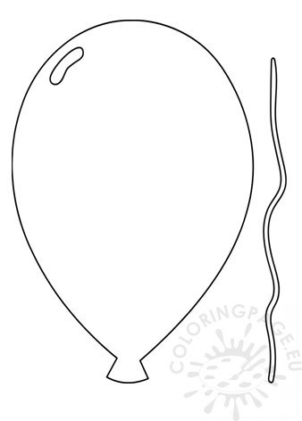 Printable large balloon pattern coloring page